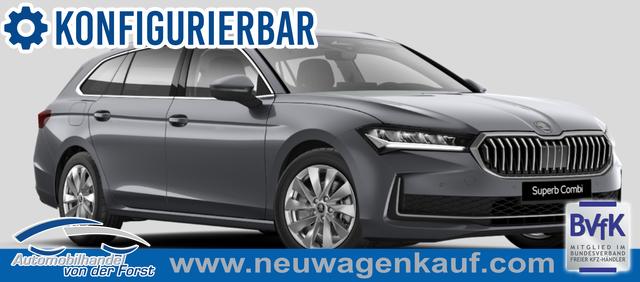 Skoda Superb Combi - "Essence" LIEFERUNG KOSTENLOS & PREISGARANTIE* 1.5 TSI mHEV (Mild-Hybrid) ACT 150PS DSG/AUTOMATIK, 5 JAHRE GARANTIE, 16" Alu, Climatronic, Parksensoren hi, R&uuml;ckfahrkamera, Sitzheizung, Virtual Cockpit, Tempomat, Radio 10", Dachreling, LED-Scheinwerfer, Lederlenkrad