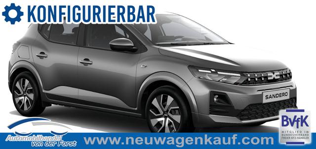 Dacia Sandero - "Expression" PREISGARANTIE & LIEFERUNG KOSTENLOS! 1.0 TCe 100, NEUES MODELL, 3J Garantie, Klimaanlage, Lederlenkrad, Parksensoren hinten, Tempomat, Multimedia System 10" + Smartphone-Spiegelung, Regen-/Licht-Sensor, ZV mit Fernbedienung, Elektr. Fensterheber v/h, Nebelscheinwerfer, Armlehne