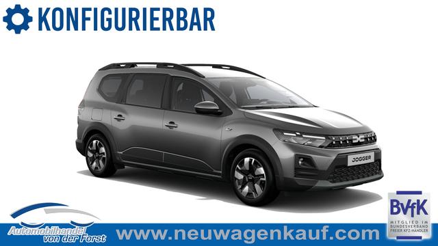 Dacia Jogger - "Expression" PREISGARANTIE & LIEFERUNG KOSTENLOS! 1.8 hybrid (Benzin/Elektro)155 AUTOMATIK, 5-SITZPL&Auml;TZE, 3 Jahre Garantie, Klima, Parksensoren hinten, R&uuml;ckfahrkamera, Abgedunkelte Scheiben hinten, Lederlenkrad, Nebelscheinwerfer, Armlehne, Media Display 10 + Smartphone-Spiegelung, Tempomat, Dachreling