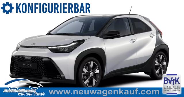 Toyota Aygo X - "Pulse / EU-Teamplayer" LIEFERUNG KOSTENLOS! 1.5 Hybrid 115PS CVT/AUTOMATIK, 3 Jahre Garantie, 17" Alufelgen, Metallic/Dach schwarz, Privacy-Glas, Sitzheizung, R&uuml;ckfahrkamera, Klimaautomatik, Audiosystem 9" + Smartphone-Integration, Lederlenkrad, ACC, ZV mit Fernbedienung, LED-Scheinwerfer