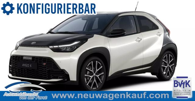 Toyota Aygo X - "GR Sport" LIEFERUNG KOSTENLOS! 1.5 Hybrid 115PS CVT/AUTOMATIK, 3J Garantie, 18" Alufelgen, Smart Entry, Dach schwarz, Privacy-Glas, Sitzheizung, Parksensoren v/h, R&uuml;ckfahrkamera, 2-Zonen-Klimaautomatik, Audiosystem 10,5" + Cloud-NAVI, Lederlenkrad, ACC, LED-Scheinwerfer, JBL-SOUND
