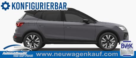 Seat Arona - "FR Edition" LIEFERUNG KOSTENLOS! 1.0 TSI 95PS, 5J Garantie, Sitzheizung, Climatronic, ACC, M-Lederlenkrad, 16" Alufelgen, KESSY, Privacy, R&uuml;ckfahrkamera, Parksensoren v/h, Radio 8,25"/Bluetooth + FULL-LINK, LED-Scheinwerfer/LED-R&uuml;ckleuchten, Nebelscheinwerfer, 4x elektr. FH, Dachreling
