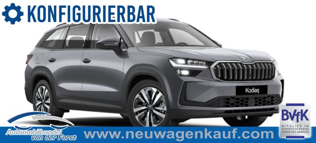 Skoda Kodiaq - "Selection Business Edition" 1.5 TSI mHEV 150PS DSG, 3J Garantie, 18" Alu, ANH&Auml;NGERKUPPLUNG, MATRIX-LED, ELEKTR. HECKKLAPPE, NAVI 13", KESSY+ALARM, Fahrersitz elektr. + Sitzheizung, SPORT-M-Lederlenkrad beheizt, 3Z-Climatronic, ACC, Parksensoren v/h, R&uuml;ckfahrkamera, Dachreling
