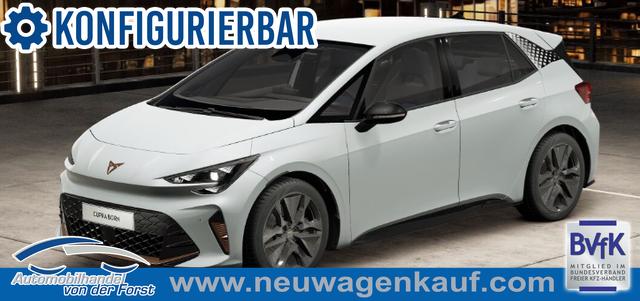 Cupra Born NEUES MODELL - "Plus 58/61" INKL. LIEFERUNG KOSTENLOS & PREISGARANTIE* NEUWAGEN OHNE TAGESZULASSUNG (BAFA-F&Auml;HIG) 5 Jahre Garantie, 19" Alu, Climatronic, Parksensoren vo/hi, ACC Adaptiver Tempomat, Media System 12,9" + Full-Link, Vorbereitung AHK, LED-Scheinwerfer, Blind Spot Sensor