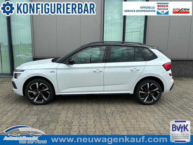 Skoda Kamiq - "Top Selection" (1) LIEFERUNG KOSTENLOS! *ANGEBOT F&Uuml;R MENSCHEN MIT BEHINDERUNG AB 50%! 1.5 TSI 150PS DSG/AUTOMATIK, 16"-Leichtmetallr&auml;der, Climatronic, Sitzheizung, Parksensoren hinten, SunSet, LED-Scheinwerfer, Tempomat, Radio 8", SmartLink (Navi-Funktion &uuml;ber Smartphone), M-Lederlenkrad beh