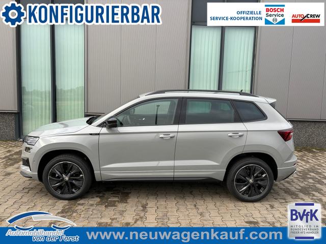 Skoda Karoq - "Sportline" LIEFERUNG KOSTENLOS! Angebot f. Menschen mit Behinderung 100%! 2.0 TDI 150PS DSG 4X4, 18" Alu, Matrix-LED-Scheinwerfer, Parksensoren vo/hi, Panorama-Kamera, Tempomat, Toter-Winkel, NAVIGATION, Canton-Sound, KESSY, Elektr. Heckklappe, Sitzheizung Frontscheibe beheizt