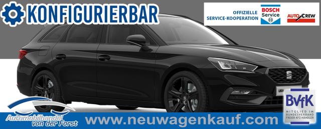 Seat Leon Sportstourer - "FR Black Edition" LIEFERUNG KOSTENLOS! 1.5 eTSI MIld-Hybrid 150PS DSG, 5J Garantie, 18" Alu schwarz Winterpaket, Alarm, 3-Zonen-Climatronic, Abgedunkelte Scheiben, Park Assistent, R&uuml;ckfahrkamera, Parksensoren vorn/hinten, Sportsitze, NAVIGATION 12,9", ACC, TOTER-WINKEL, MATRIX-LED-SCHEINWERFE