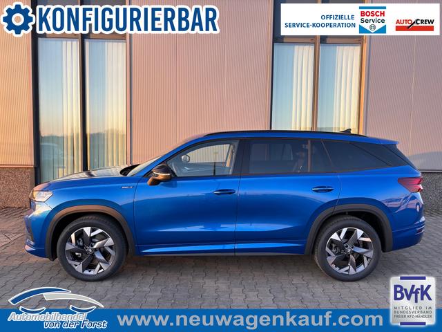 Skoda Kodiaq - "Sportline" (1) LIEFERUNG KOSTENLOS Angebot f. Menschen mit Behinderung 100%! 1.5 TSI 150PS DSG, 19" Alu, NAVI 13", MATRIX-LED-Scheinwerfer, KESSY, Alarm, Parksensoren vorn/hinten, R&uuml;ckfahrkamera, Tempomat, Elektr. Heckklappe + Elektr. Fahrersitz, Sitzheizung, 3-Zonen-Climatronic