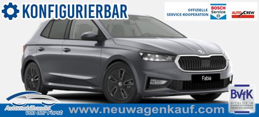 Skoda Fabia - "Sondermodell Dynamic" (1) LIEFERUNG KOSTENLOS! 1.0 TSI 95PS, 5 JAHRE GARANTIE, 16" ALU schwarz, Sportfahrwerk, SunSet, Parksensoren vo/hi, Kamera, Kessy, Alarm, Toter-Winkel, Virtual Cockpit 10", LED-Scheinwerfer, M-Lederlenkrad beheizt, NSW Sitzheizung, Tempomat, Climatronic, Radio 8"+Smartlink
