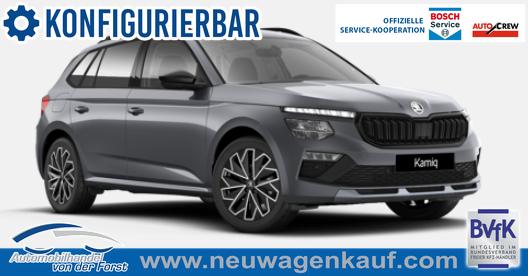 Skoda Kamiq - "Sondermodell Dynamic" (1) LIEFERUNG KOSTENLOS! 1.0 TSI 115PS DSG/AUTOMATIK, 5 JAHRE GARANTIE, 17" Alu, Elektr. Heckklappe, Kessy, Alarm, SunSet, Toter-Winkel, Virtual Cockpit 10", Parksensoren vorn/hinten, R&uuml;ckfahrkamera, Sitzheizung, Tempomat, Climatronic, Radio 8" + Wireless SmartLink, M-Lederlenkr