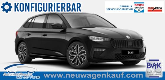 Skoda Scala - "Sondermodell Dynamic" (1) LIEFERUNG KOSTENLOS! 1.0 TSI 115PS DSG/AUTOMATIK, 5 JAHRE GARANTIE, 17" Alu, Elektr. Heckklappe, Toter-Winkel, Kessy, Alarm, Climatronic, SunSet, Verl&auml;ngerte Heckscheibe, Sitzheizung, Parksensoren vorne/hinten, Kamera, Tempomat, Radio 8" + Wireless Smartlink, M-Lederlenkrad