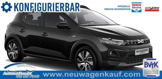 Dacia Sandero Stepway - "Expression" PREISGARANTIE & LIEFERUNG KOSTENLOS! 1.0 TCe 110, NEUES MODELL, 3J Garantie, Klimaanlage, Lederlenkrad, Parksensoren hinten, R&uuml;ckfahrkamera, Dachreling, Tempomat, Multimedia System 10" + Smartphone-Spiegelung, Regen-/Licht-Sensor, ZV mit Fernbedienung, Elektr. Fensterheber v/h, NSW, Armlehn