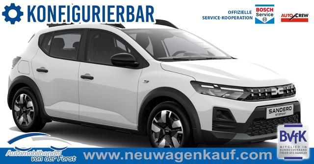 Dacia Sandero Stepway - "Essential" PREISGARANTIE & LIEFERUNG KOSTENLOS! 1.0 TCe 110, NEUES MODELL, 3 Jahre Garantie, KLIMAANLAGE, Dachreling, Parksensoren hinten, Tempomat, Multimedia-System Media Control, Regen-/Licht-Sensor, Zentralverriegelung mit Fernbedienung, Elektr. Fensterheber vorne, Fahrersitz h&ouml;henverstellbar