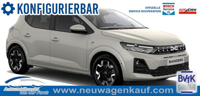Dacia Sandero - "Journey" PREISGARANTIE & LIEFERUNG KOSTENLOS! 1.0 TCe 100, NEUES MODELL, 3J Garantie, 16" ALU, Klimaautomatik, Lederlenkrad, Parksensoren vorn/hinten, R&uuml;ckfahrkamera, Toter-Winkel, Hands-Free, Tempomat, Multimedia System 10" + Smartphone-Spiegelung, Regen-/Licht-Sensor, 4x FH elektr, NSW, Armlehne