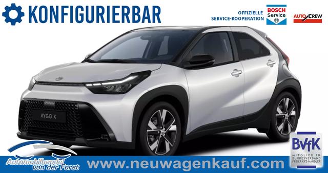 Toyota Aygo X - "Pulse / EU-Teamplayer" LIEFERUNG KOSTENLOS! 1.5 Hybrid 115PS CVT/AUTOMATIK, 3 Jahre Garantie, 17" Alufelgen, Metallic/Dach schwarz, Privacy-Glas, Sitzheizung, R&uuml;ckfahrkamera, Klimaautomatik, Audiosystem 9" + Smartphone-Integration, Lederlenkrad, ACC, ZV mit Fernbedienung, LED-Scheinwerfer