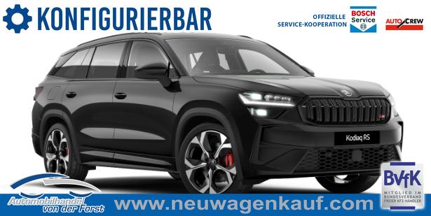 Skoda Kodiaq - "RS PLUS" 2.0 TSI 265PS 4x4 DSG, 3J Garantie, 20" Alu, DCC-FAHRWERK, CANTON, BEHEI. FRONTSCHEIBE, ANH&Auml;NGERKUPPLUNG, MATRIX-LED, EL. HECKKLAPPE, NAVI 13", KESSY+ALARM, Elektr. Sitze + Sitzheizung v/h, SPORT-Lenkrad beheizt, 3Z-Climatronic, ACC, PDC, Kamera, SunSet