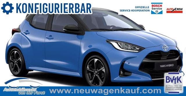 Toyota Yaris - "Style / EU-Teamplayer" LIEFERUNG KOSTENLOS! 1.5 Hybrid 130PS CVT/AUTOMATIK, 3J. Garantie, 17" Alu, Toter-Winkel, Privacy-Glas, 2-Z-Klimaautomatik, Sitzheizung, Lederlenkrad beheizt, Parksensoren vorn/hinten, R&uuml;ckfahrkamera, Digitales Cockpit, ACC, Radio 9" + Smartphone-Integration, Armlehne