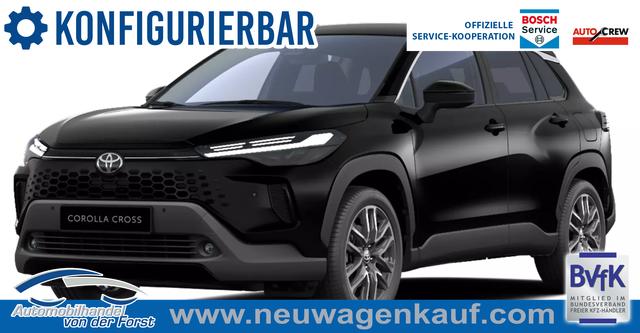 Toyota Corolla Cross - "Teamplayer" PREISGARANTIE & LIEFERUNG KOSTENLOS! 2.0 Hybrid AWD-i ALLRAD 180PS CVT/AUTOMATIK, 3J Garantie, 18" ALU, Elektr. Heckklappe, Privacy-Glas, Sitzheizung, Lederlenkrad beheizt, Klimaautomatik, Parksensoren, R&uuml;ckfahrkamera, Cloud-Navi, Smartphone-Integration, Adaptiver Tempomat, Toter-Winker