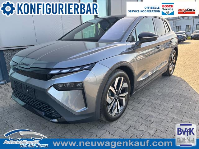 Skoda Elroq - "Selection 60" KOSTENLOSE LIEFERUNG! 19" Alufelgen, 2-Zonen-Climatronic, Sitzheizung, Parksensoren vorn/hinten, R&uuml;ckfahrkamera, SunSet, Infotainment 13" + NAVIGATION, Beheizbares M-Lederlenkrad, Alarm, Dachreling