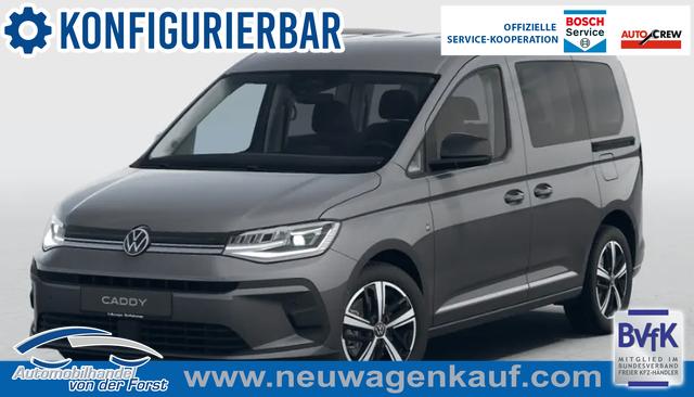 Volkswagen Caddy - "Style" (NEUES MODELL) PREISGARANTIE & KOSTENLOSE LIEFERUNG 1.5 TSI eHYBRID (PLUG-IN) (5-SITZER, KURZER RADSTAND), 17" Alu, Beh. Frontscheibe, Sitzheizung, Keyless, Privacy-Glas, Alarm, ParkAssist, Parksensoren vorn/hinten, R&uuml;ckfahrkamera, Dachreling, ACC, 2Z-Climatronic, Radio 12,9/AppConnect, LED-Scheinwerfer