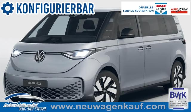 Volkswagen ID. Buzz - "GENERATION 7-Sitzer 210KW/286PS 86kWh LANG" LIEFERUNG KOSTENLOS 7-SITZPL&Auml;TZE, 19" Alufelgen, 3Z-Climatronic, Beh. Frontscheibe, NAVI, ParkAssist, Parksensoren vo/hi, R&uuml;ckfahrkamera, Sitzheizung vorne, M-Lederlenkrad beheizt, Alarm, Keyless Advanced, Privacy-Glas, ID Buzz Box