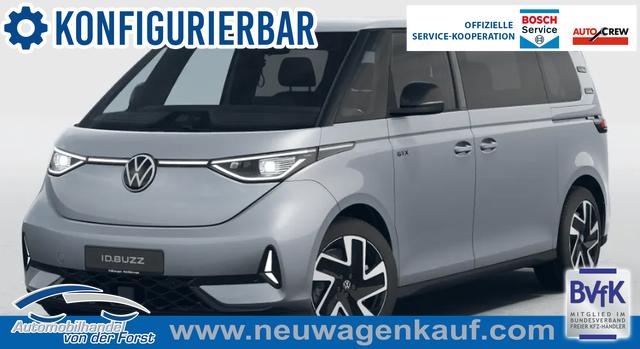 Volkswagen ID. Buzz - "GTX 7-Sitzer 4MOTION 250KW/340PS 86kWh LANG" LIEFERUNG GRATIS! 7-SITZPL&Auml;TZE, IQ LIGHT, Elektr. Vordersitze/Memory/Massage, 20" Alufelgen, 2Z-Climatronic, Sitzheizung vorn, M-Lederlenkrad beheizt, Parksensoren vo/hi, Infotainment 12,9"+App-Connect, ACC, Privacy-Glas