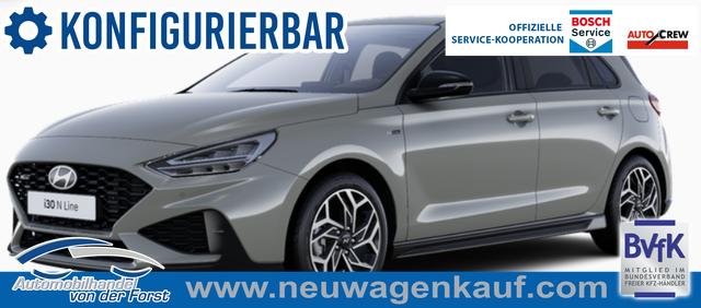Hyundai i30 - "N Line" LIEFERUNG KOSTENLOS! 1.0 T-GDI 115PS, 18" Alufelgen, Sportsitze, Alupedale, Winter-Paket, 2-Zonen-Klimaautomatik, Privacy-Glas, Navigation 10,25", Parksensoren vorne und hinten, R&uuml;ckfahrkamera, Tempomat, Sportlenkrad, Alarm