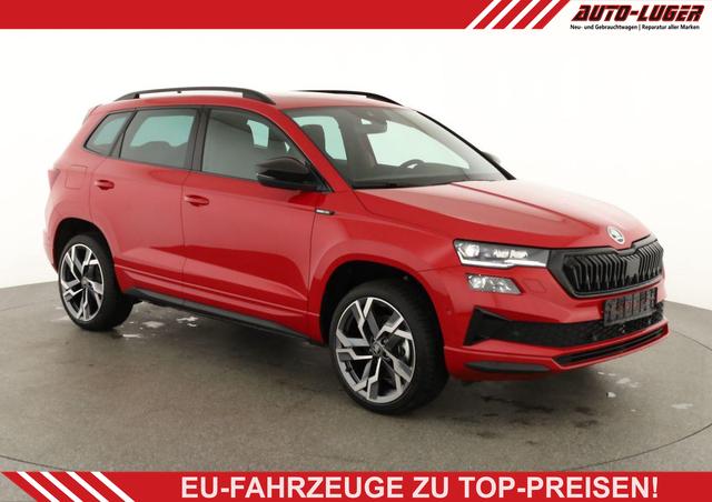 Skoda Karoq - Sportline 1.5 TSI DSG Sportline, Pano, AHK, Navi, CANTON, Matrix, AreaView, Side, FS-beheizbar, 19-Zoll
