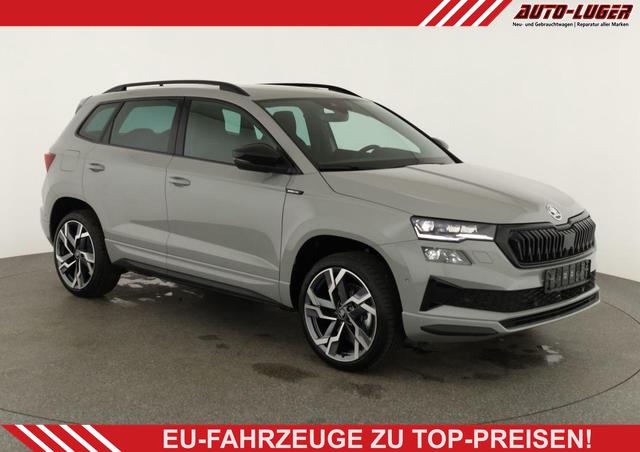 Skoda Karoq - Sportline 1.5 TSI DSG Sportline, Pano, AHK, Navi, CANTON, Matrix, AreaView, Side, FS-beheizbar, 19-Zoll