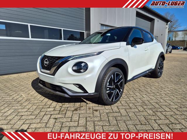 Nissan Juke - 1.0 DIG-T 114PS N-Design Automatik Teil-Leder Klimaautomatik Sitzheizung Lenkradheizung PDC v+h R&uuml;ckf.Kamera Navi 19"LM Bluetooth Touchscreen Apple CarPlay Android Auto
