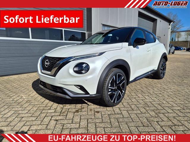Nissan Juke - 1.0 DIG-T 114PS N-Design Automatik Teil-Leder Klimaautomatik Sitzheizung Lenkradheizung PDC v+h R&uuml;ckf.Kamera Navi 19"LM Bluetooth Touchscreen Apple CarPlay Android Auto