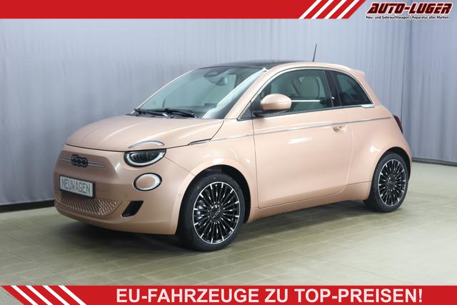 Fiat 500e - by Bocelli 42 kWh Batterie tiefenentladen ! Winterpaket, 360&deg; Drone View Parksensoren, Verkehrszeicheninformation, Lichtsensor, Regensensor, Spurhalteassistent, Keyless Entry und Go, Digitaler Radioempfang DAB+, Navigationssystem uvm