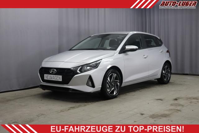 Hyundai i20 - Family 1.2 62kW, Klimaautomatik, Lederlenkrad, 8"-Infotainmentsystem, AppleCarPlay&Android Auto, Volldigitales Cockpit, Radio DAB, PDC hinten, Rückfahrkamera, Geschwindigkeitsbegrenzer, Verkehrszeichenerkennung, Notrad, 16"-Leichtmetallfelgen, uvm.