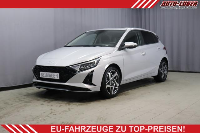 Hyundai i20 - Trend Line 1.0 T-GDi 74kW, 5-Jahre Herstellergarantie, Infotainment-Paket, Panorama Glas- Schiebedach, 8" Infotainmentsystem, AppleCarPlay&Android Auto, Radio DAB, Rückfahrkamera, Tempomat, Spurhalteassistent, Nebelscheinwerfer, 17" Leichtmetallfelgen, uvm.