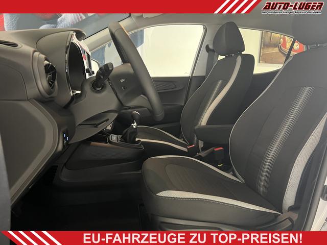 Hyundai i10 - GO+ 1.2 MT 58 kW (79 PS) Klimaautomatik, Navigationssystem, Apple CarPlay & Android Auto, Sitzheizung, Lenkradheizung, Einparkhilfe hinten, Rückfahrkamera, Privacy Glass, 15" Leichtmetallfelgen, uvm.