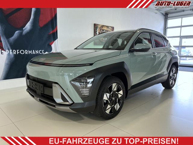 Hyundai KONA - GO+ 1.6 GDI 2WD Hybrid 68 kW (93 PS) Zusatzantrieb 32 kW (44 PS) Toter-Winkel-Assistent, Querverkehrs-Assistent, Sitzheizung, Lenkradheizung, 2-Zonen Klimaautomatik, Rückfahrkamera, Lichtsensor, Regensensor, 18 Zoll Leichtmetallfelgen, uvm.