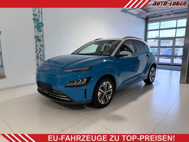 Hyundai KONA - Trend / Trend-Paket Elektro 2WD Lenkradheizung, Sitzheizung, Klimaautomatik, DAB, Navigationssystem, Android Auto, Apple CarPlay, Einparkhilfe vorne und hinten, Rückfahrkamera, Querverkehrwwarner, 17 Zoll Leichtmetallfelgen, uvm.