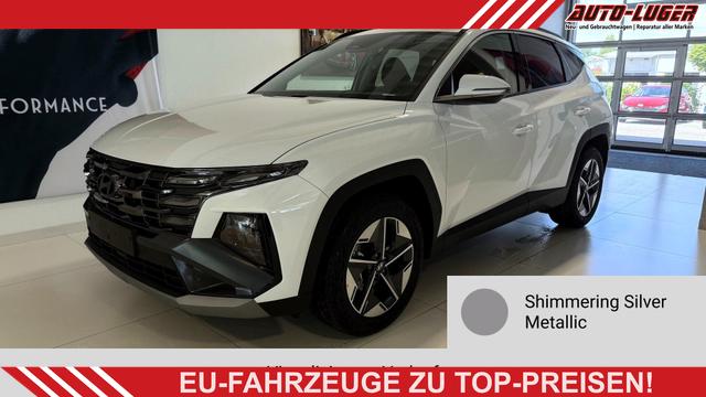 Hyundai TUCSON - GO 1.6 T-GDI 48V 2WD DCT 117 kW (160 PS) Lenkradheizung, Sitzheizung, 2-Zonen-Klimaautomatik, Navigationssystem, Android Auto, Apple CarPlay, Induktive Ladestation, Radio, DAB, Smart-Key, Privacy Glass, Rückfahrkamera, 18 Zoll Leichtmetallfelgen, uvm.
