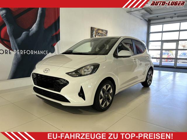 Hyundai i10 - GO+ 1.2 AMT 58 kW (79 PS) Klimaautomatik, Navigationssystem, Apple CarPlay & Android Auto, Sitzheizung, Lenkradheizung, Einparkhilfe hinten, Rückfahrkamera, Privacy Glass, 15" Leichtmetallfelgen, uvm.
