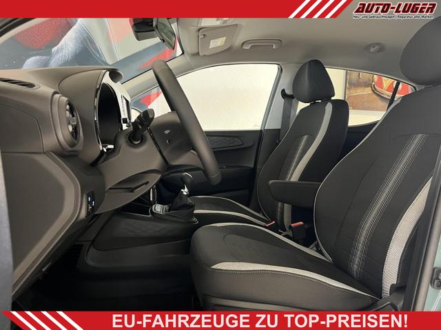 Hyundai i10 - GO+ 1.2 AMT 58 kW (79 PS) Klimaautomatik, Navigationssystem, Apple CarPlay & Android Auto, Sitzheizung, Lenkradheizung, Einparkhilfe hinten, R&uuml;ckfahrkamera, Privacy Glass, 15" Leichtmetallfelgen, uvm.