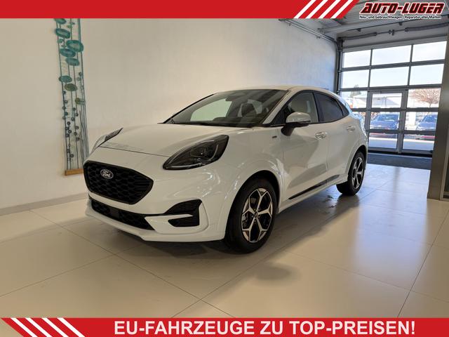 Ford Puma - ST-Line 1,0 l EcoBoost Hybrid 92 kW (125 PS) Winter-Paket, Komfort-Paket, Lenkradheizung, Sitzheizung, Klimaautomatik, Radio, DAB, Android Auto, Apple CarPlay, Bluetooth, Navigationssystem, Elektrische Heckklappe, 17 Zoll Leichtmetallfelgen, uvm.
