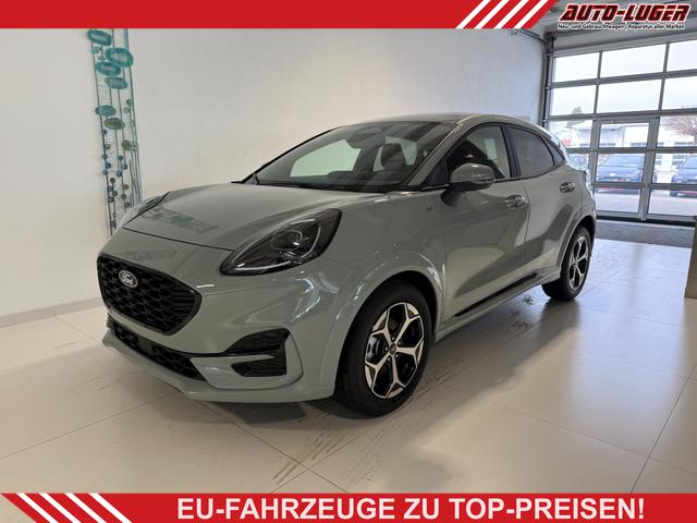 Ford Puma - ST-Line 1,0 l EcoBoost Hybrid 92 kW (125 PS) Winter-Paket, Komfort-Paket, Lenkradheizung, Sitzheizung, Klimaautomatik, Radio, DAB, Android Auto, Apple CarPlay, Bluetooth, Navigationssystem, Elektrische Heckklappe, 17 Zoll Leichtmetallfelgen, uvm.