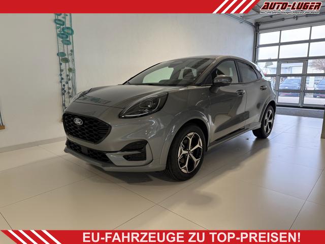 Ford Puma - ST-Line 1,0 l EcoBoost Hybrid 92 kW (125 PS) Winter-Paket, Komfort-Paket, Lenkradheizung, Sitzheizung, Klimaautomatik, Radio, DAB, Android Auto, Apple CarPlay, Bluetooth, Navigationssystem, Elektrische Heckklappe, 17 Zoll Leichtmetallfelgen, uvm.