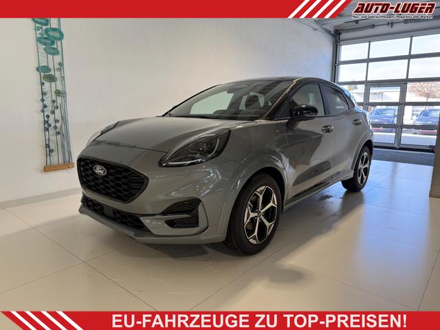 Ford Puma - ST-Line 1,0 l EcoBoost Hybrid 92 kW (125 PS) Winter-Paket, Komfort-Paket, Lenkradheizung, Sitzheizung, Klimaautomatik, Radio, DAB, Android Auto, Apple CarPlay, Bluetooth, Navigationssystem, Elektrische Heckklappe, 17 Zoll Leichtmetallfelgen, uvm.