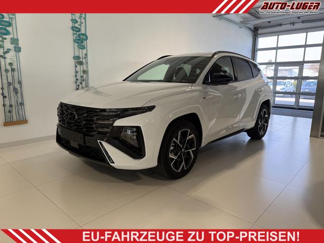 Hyundai TUCSON - N Line 1.6 T-GDI Hybrid 4WD AT 176kW / 239PS 2-Zonen-Klimaautomatik, Sitzheizung, Lenkradheizung, Navigationssystem, DAB, Android Auto, Apple CarPlay, R&uuml;ckfahrkamera, Head-up Display, Krell Sound System, 19 Zoll Leichtmetallfelgen, uvm.
