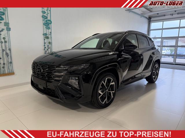 Hyundai TUCSON - N Line 1.6 T-GDI Hybrid 4WD AT 176kW / 239PS 2-Zonen-Klimaautomatik, Sitzheizung, Lenkradheizung, Navigationssystem, DAB, Android Auto, Apple CarPlay, R&uuml;ckfahrkamera, Head-up Display, Krell Sound System, 19 Zoll Leichtmetallfelgen, uvm.