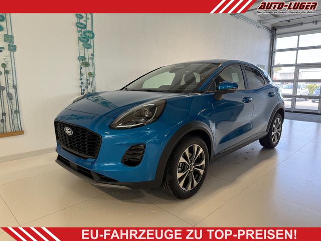 Ford Puma - Titanium 1.0 EcoBoost Hybrid 92 kW (125 PS) Lenkradheizung, Sitzheizung, DAB, Navigationssystem, Radio, Apple CarPlay, Android Auto, Einparkhilfe hinten, R&uuml;ckfahrkamera, Verkehrsschild-Erkennungssystem, 17"-LM-Felgen, uvm.