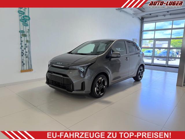 Kia Picanto - Gold 1,0 GDI AMT5 Automatik 50 kW (68 PS) Klimaautomatik, Sitzheizung, Lenkradheizung, Navigationssystem, Radio, DAB, Android Auto, Apple CarPlay, Lichtsensor, Einparkhilfe hinten, R&uuml;ckfahrkamera, Kabelloses Laden von Smartphones, Keyless Go, 16 Zoll