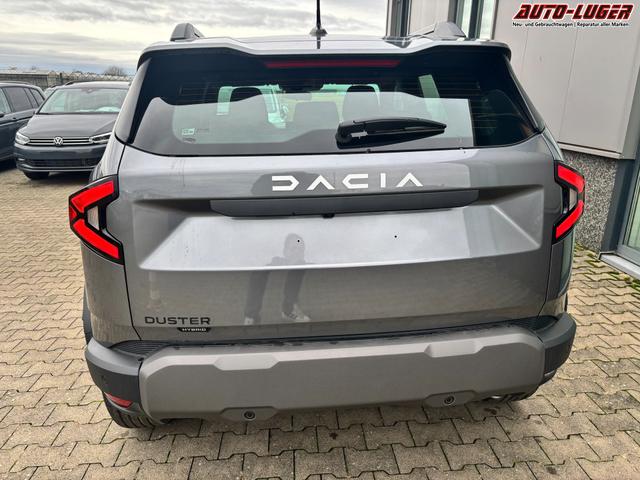 Dacia Duster Expression 1.6 HYBRID 140 AUTOMATIK (Benzin/Elektro), 17" Alufelgen "TERGAN", Klimaanlage, R&uuml;ckfahrkamera, Parksensoren hinten, LED-Scheinwerfer, Radio Media 10" + Smartphone-Spiegelung, Armlehne, Dachreling, Tempomat, Verkehrszeichenerkennung, Spurassistent 