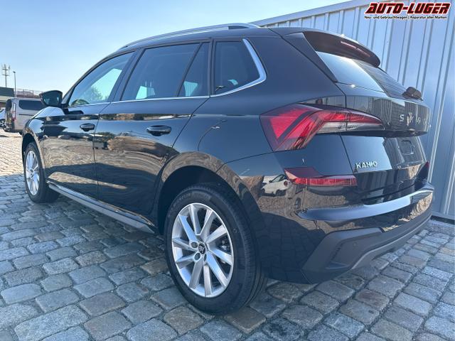 Skoda / Kamiq / Schwarz / / / 130 Jahre Premium Edition 1.5 TSI 150 PS DSG Anh&auml;ngerkupplung-AppleCarPlay-AndroidAuto-Winterpaket-Alcantara-DAB-Tempomat-Totwinkelassist-Kamera-SunSet-el.Heckklappe-17''Alu, Beispielbilder, ggf. teilweise mit Sonderausstattung
